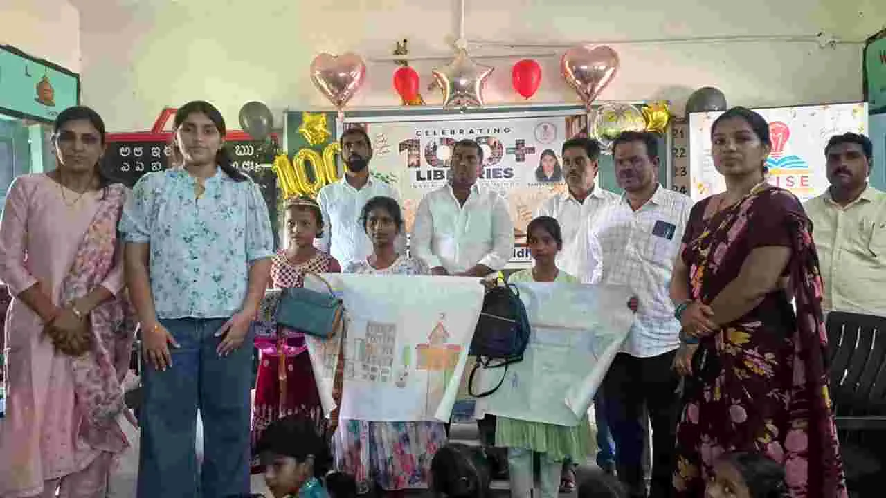MPPS మిట్టకొడూర్‌లో RAISE 100వ గ్రంథాలయం.. విద్యార్థుల్లో పఠనాసక్తికి ఊతం