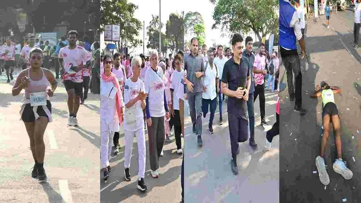 హైదరాబాద్‌లో పింక్ పవర్ రన్ 3.0 భారీగా పాల్గొన్న నగరవాసులు 