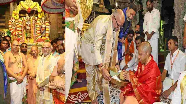 తిరుమలలో శ్రీవారిని దర్శించుకున్న యూపీ సీఎం యోగి