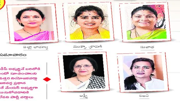 మేయర్‌ అభ్యర్థిపై  టీడీపీ తర్జనభర్జన