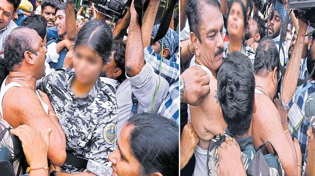 మహిళా పోలీసులతో.. బీఆర్‌ఎస్‌ సభ్యుల అనుచిత ప్రవర్తన!