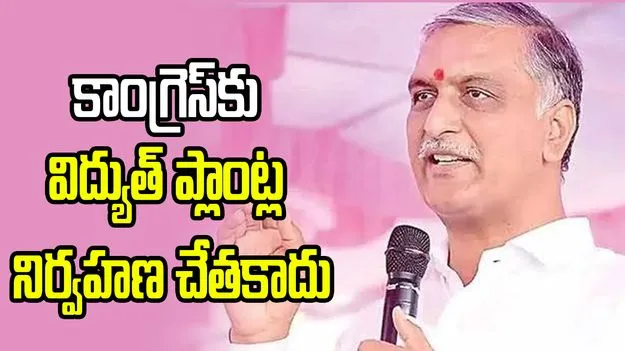 విద్యుత్ వ్యవస్థ నిర్వహణలో ప్రభుత్వం విఫలం: హరీశ్‌రావు