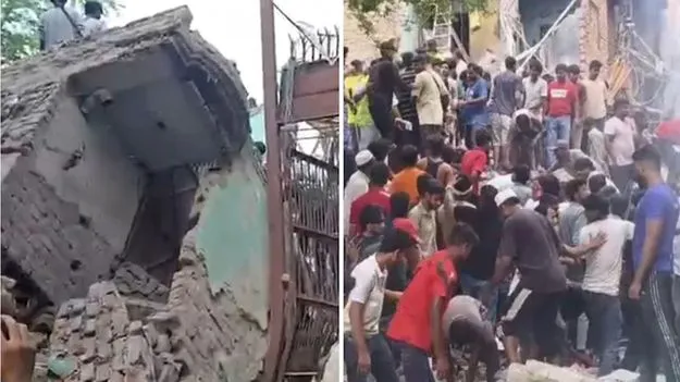 ఢిల్లీలో కుప్పకూలిన నాలుగు అంతస్తుల భవనం.. గర్భిణీ సహా బాలిక మృతి