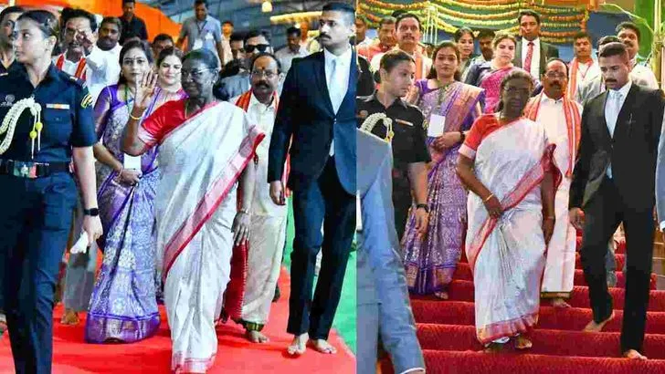 కనకదుర్గమ్మను దర్శించుకున్న రాష్ట్రపతి ద్రౌపది ముర్ము