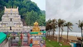 తుఫాన్ హెచ్చరికలతో దుర్గగుడి అధికారుల అప్రమత్తం.. ఘాట్ రోడ్డులో ఈవో తనిఖీలు