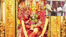 దుర్గమ్మకు రూ.75 లక్షల విలువైన స్వర్ణ కిరీటం కానుక