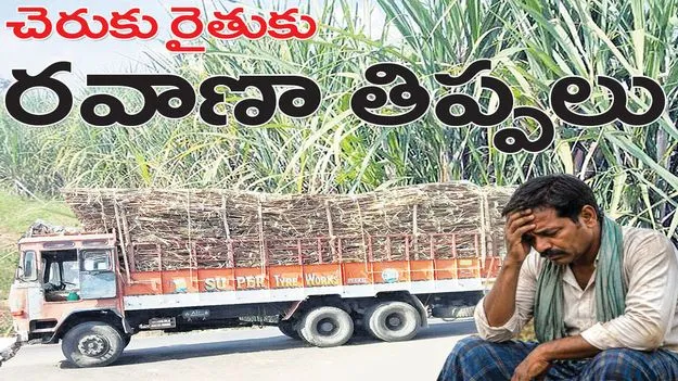 చెరుకు రైతుకు రవాణా తిప్పలు