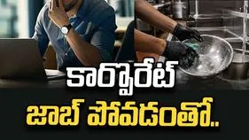 కార్పొరేట్ జాబ్ పోవడంతో.. అంట్లు తోమే పనిలో చేరి..