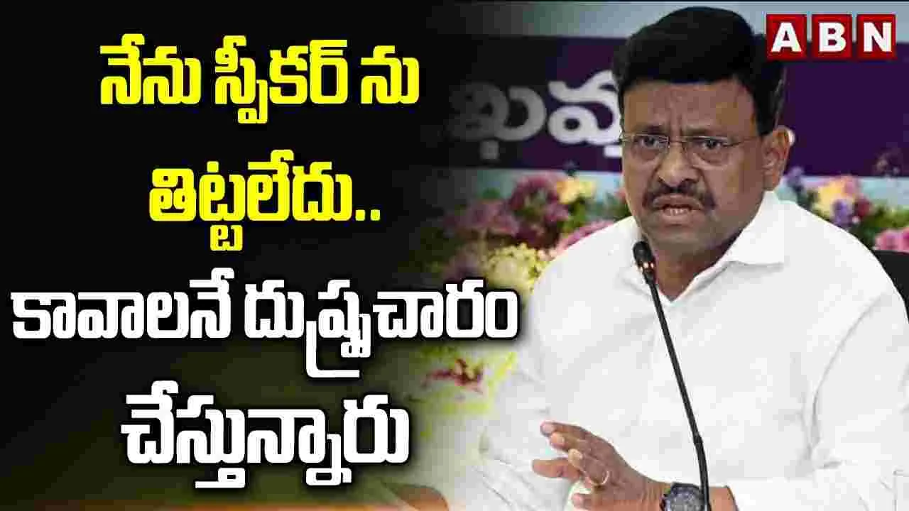  నేను స్పీకర్‌ని ఏమీ అనలేదు: తాతా మధు