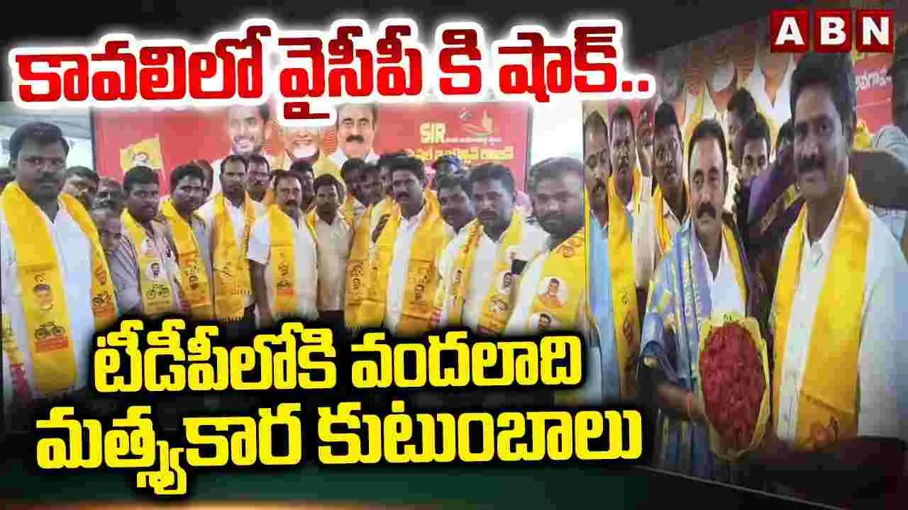 కావలిలో వైసీపీ కి షాక్.. టీడీపీలోకి వందలాది మత్స్యకార కుటుంబాలు 