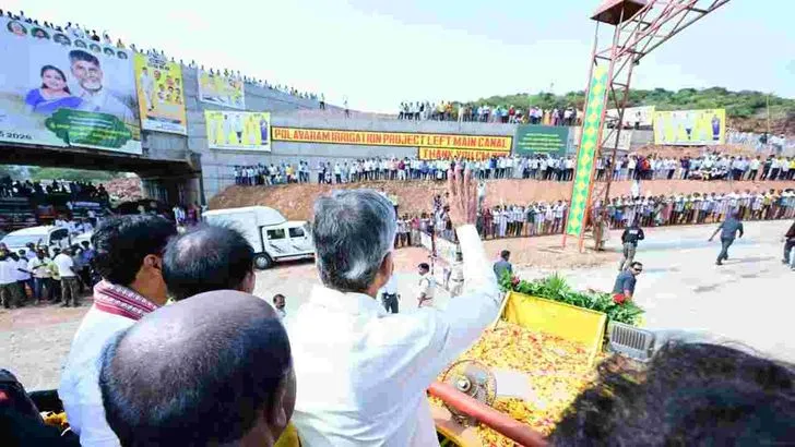 ఉత్తరాంధ్రకు గోదావరి జలాలు.. పోలవరం ఎడమ కాలువ ద్వారా విడుదల
