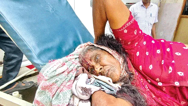 Attack ఒంటరి వృద్ధురాలిపై దాడి  