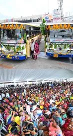 ‘స్త్రీ శక్తి’-మహిళలకు ఉచిత బస్సు ప్రయాణాన్ని ప్రారంభించిన సీఎం చంద్రబాబు..